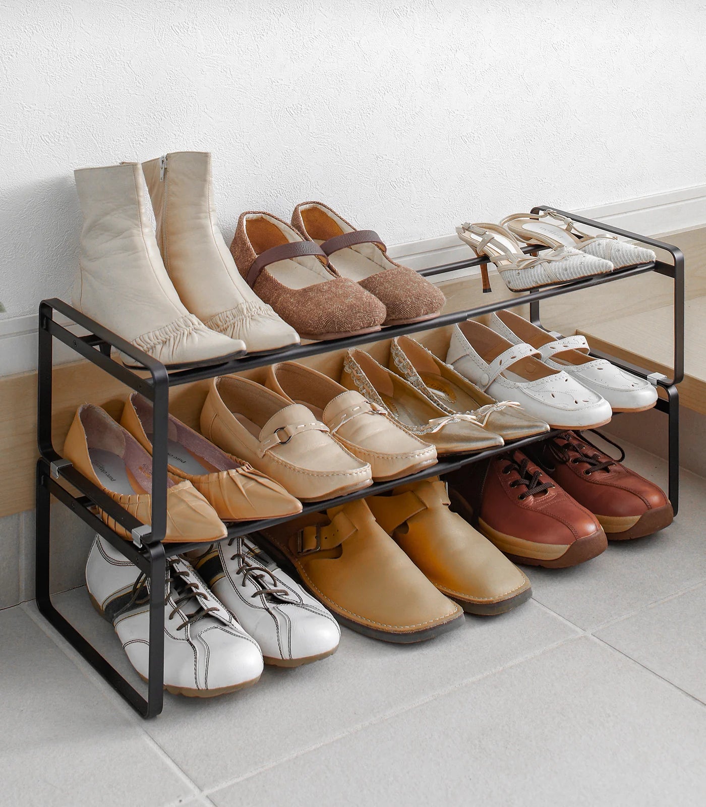 GLIXO | Stackable Shoe Rack (7" H) - Steel