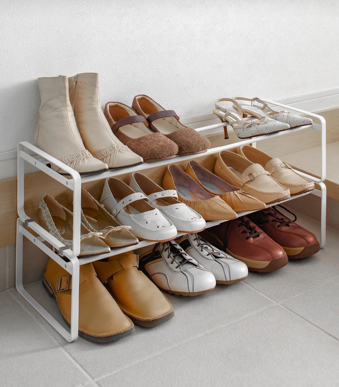 GLIXO | Stackable Shoe Rack (7" H) - Steel